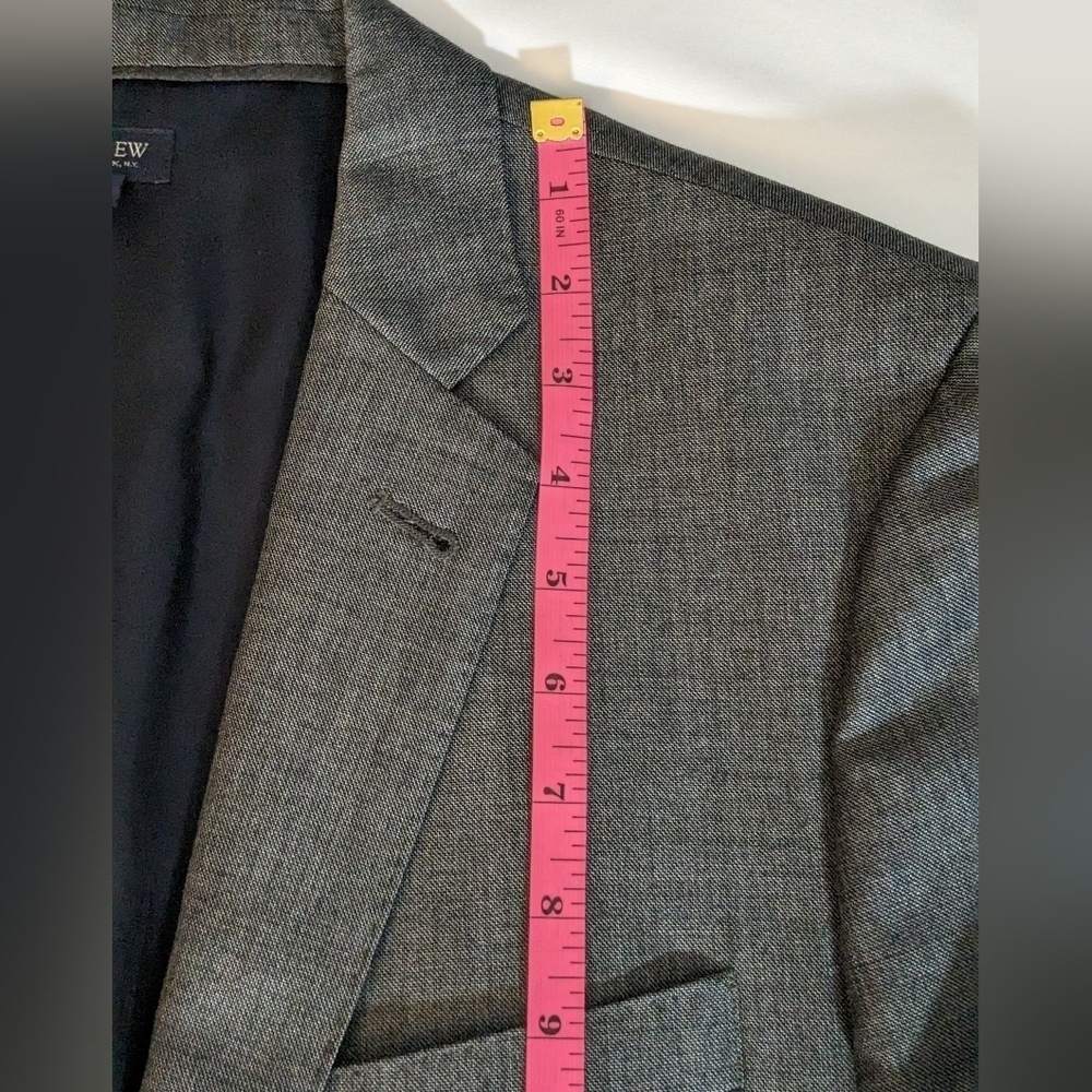 J. Crew N.Y. Ludlow Dark Grey Italian Wool Blazer Size 40R - Picture 15 of 16